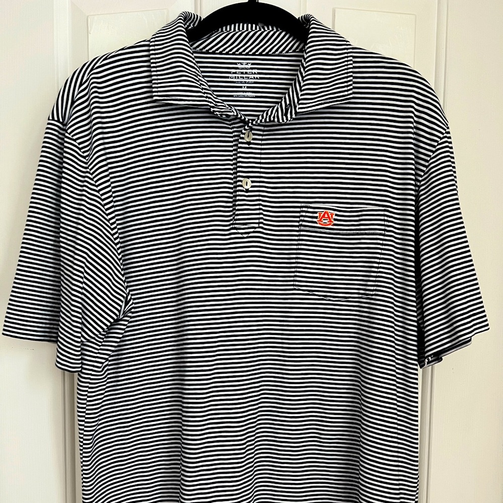 Peter Millar Polo Shirt, Auburn logo, size M